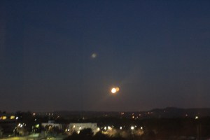 View from my hospital room at Kennestone Women Center. I was told there was a full moon on the night of my surgery. Night 1 post mastectomy